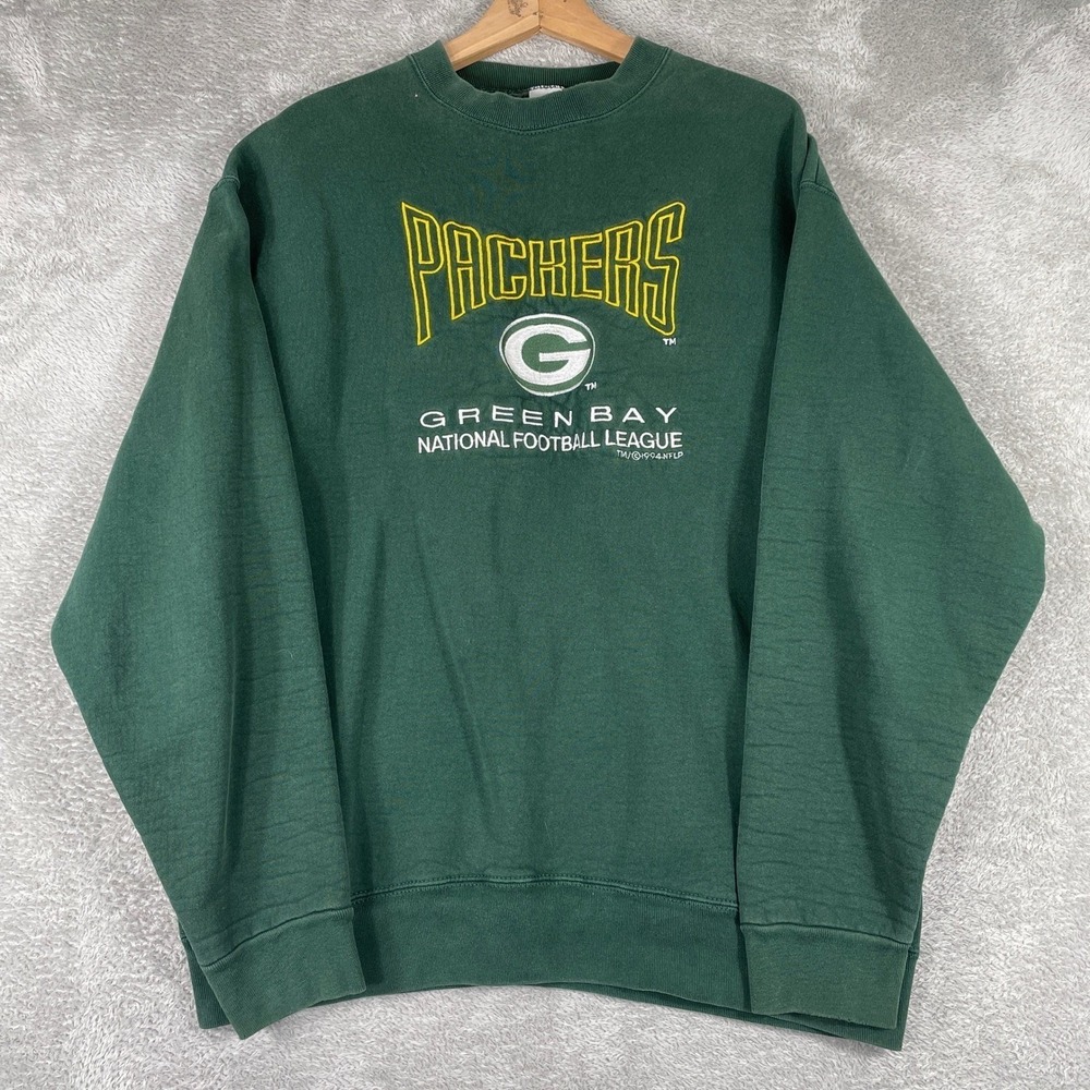 Vintage 90s Green Bay Packers Sweatshirt Mens XL Green Salem Sportswear